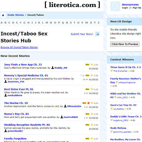 Literotica Taboo Stories